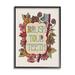 Stupell Industries Intricate Floral Shapes Brush Your Teeth Toothbrush by Valentina Harper - Floater Frame Graphic Art on Canvas in Brown | Wayfair