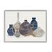 Stupell Industries Ornate Vase Still Life Leaning Drift Branches by Ziwei Li - Floater Frame Graphic Art on Canvas in Blue/Gray | Wayfair