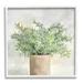 Stupell Industries Rustic Potted Herb Plant Overflowing Leaves Design by Kim Allen - Floater Frame Painting on Canvas in Brown/Green | Wayfair
