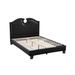 Red Barrel Studio® Yhkoshy Tufted Low Profile Platform Bed Wood & /Upholstered/Faux leather in Black/Brown | 49 H x 72 W x 84 D in | Wayfair