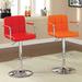 Latitude Run® Upholste Swivel Bar Stool w/ Armrest Upholste/Leather/Metal/Faux leather in Red | 20.25 W x 19 D in | Wayfair