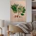 August Grove® Vintage Plant Life XII - Unframed Painting on Wood Metal in Brown/Green | 32 H x 16 W x 1 D in | Wayfair