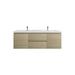 Millwood Pines Auvillar 60" W Wall-Mounted Double Bathroom Vanity Set | 27 H x 60 W x 19.6 D in | Wayfair A0A6A8551D92490AA349246E5548036D