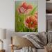Winston Porter Vintage Red Tulips Flowers III - Unframed Graphic Art on Wood Metal in Brown/Green/Orange | 32 H x 16 W x 1 D in | Wayfair
