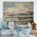 Highland Dunes Wave And Sea Gulls XI Wave And Sea Gulls XI - Painting on Metal in Blue/Brown/White | 16 H x 32 W x 1 D in | Wayfair