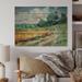 Millwood Pines Scenery Road Wheat Field Scenery Road Wheat Field - Painting on Wood in Brown/Green/Orange | 12 H x 20 W x 1 D in | Wayfair