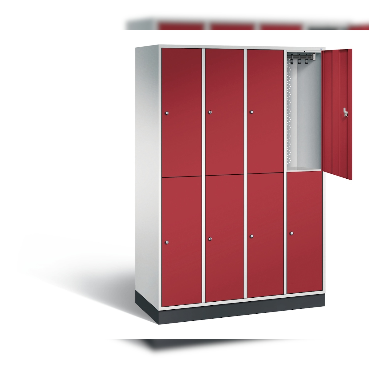 Doppelstöckiger Stahl-Garderobenschrank Intro Image