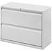 LorellÂ® Fortress 42 W x 18-5/8 D Lateral 2-Drawer File Cabinet Light Gray