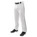 Triple Crown Open-Bottom Baseball Pants with Braid Adult 3X-Large White with Black Braid