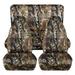 T225-Designcovers Compatible with 1997-2002 Jeep Wrangler TJ SE SPORT SAHARA Camo Seat Covers:Woods Camouflage - Full Set Front&Rear Front&Rear