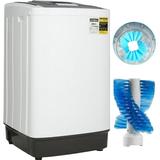 Tikmboex Portable Washing Machine Built-In Drain Pump 17.6 lbs Capacity Compact Washer Quick Wash with Child Lock/Faucet Adapter 1.9 Cu.Ft Fully Automatic Washer for Apartments Dorms RVs