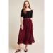Anthropologie Skirts | Anthropologie Rhapsody Textured Maxi Skirt X Seen Worn Kept | Color: Red | Size: 10