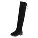 Womens Thigh High Boots Suede Women Knee High Boots With Block Heel Winter Warm Snow Boots Retro Party Shoes Cowgirl Cowboy Boots Motorcycle Combat Boots Sale Clearance US Size 4 5 6 7 8 9