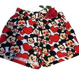 Disney Underwear & Socks | Disney Mickey Mouse Hearts Red & White Fly Button Briefs M/M Unisex Nwot | Color: Red/White | Size: M