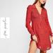 Free People Dresses | Free People Rain Or Shine Knit Sweater Dress Size Small Long Sleeve Red | Color: Red | Size: S