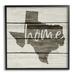 The Stupell Home Decor Collection Texas Home Typography Map Framed Wall Art