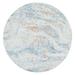 SAFAVIEH Tulum Venice Abstract Area Rug 6 7 x 6 7 Round Ivory/Dark Blue