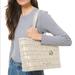Michael Kors Bags | Michael Kors Ivy Medium East West Vegan Leather Tote Bag With Wallet | Color: Cream/Gold | Size: 15" W X 10" H X 5" D