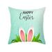 CFXNMZGR Pillow Case Cartoon Rabbit Print Easter Home Peach Pillow Pillowcase Living Room Sofa Pillowcase Bedroom Cushion