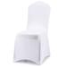 HJZ Set of 2 PCS White Polyester/Spandex Chair Covers Modern Thick and Stretchy Slipcovers for Wedding Banquets Anniversaries Party Home Decorations - Flat Front