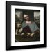 Leonardo da Vinci 14x18 Black Modern Framed Museum Art Print Titled - Virgin and Child (C. 1500)