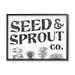 Stupell Industries Seed & Sprout Antique Botanicals Gardening Typography Graphic Art Black Framed Art Print Wall Art Design by Daphne Polselli