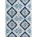 Tayse Madison Area Rug MDN4107 Traditional Dark Blue Angled Garlands 2 3 x 10 Rectangle