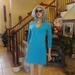 Lilly Pulitzer Dresses | Lilly Pulitzer Light Blue Ribbed V Neck Sheath Dress Size Xs | Color: Blue | Size: Xs
