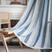 Stripe Curtains Cotton Linen Farmhouse Drapes for Living Room Semi-Blackout Geometric Window Curtain Panels with Tassel 1 Panel Rod Pocket Room Darkening Window Treatment 52 x79