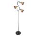 Dale Tiffany 3-Light Metal & Art Glass Floor/Torchiere Lamp in Bronze