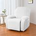Goory Elastic Couch Cover Recliner Armchair Cover Plain Stretch Slipcover Solid Color Sofa Covers Furniture Protector White 2 Seat