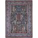 Linon Home Decor Emerald Area Rug Collection Navy and Red 3 3 x 5