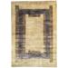 Brown Wool Rug 4X6 Modern Hand Knotted Scandinavian Abstract Room Size Carpet