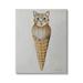 Stupell Industries Tabby Cat Ice Cream Scoop Dessert Waffle Cone Paintings Gallery-Wrapped Canvas Print Wall Art 36x48 by Coco de Paris