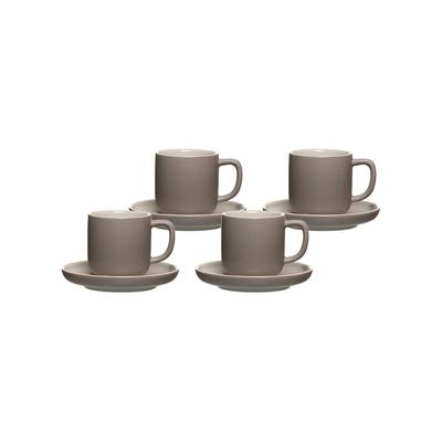 Ritzenhoff & Breker Jasper Espressotassen mit Untertassen 4er Set Taupe Image