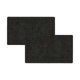 Mohawk Home All Purpose Polyester 2 Piece Ribbed Mat Charcoal 1 6 x 2 6