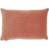 Mina Victory Life Styles Solid Velvet 14 x 20 Blush Indoor Throw Pillow