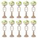 10 Pcs Wedding Centerpieces Gold Metal Vase Desktop Flower Stand Wedding Event Flower Holder (6*6*15.6 Each)