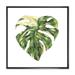 Designart Tropical Green Leaves On White In Summer Times III Tropical Framed Canvas Wall Art Print