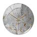 Round Marble Wall Clock Three-dimensional Clock Home Decorations For Living Room Kitchen Bedroom And Office