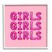 Stupell Industries Pink Girls Balloon Letters Bold Stylish Typography Graphic Art White Framed Art Print Wall Art Design by LISH creative