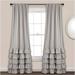 Ruffle Layer Semi Sheer Window Curtains Window Panel Drapes Set for Living Dining Room Bedroom 2 Panels Rod Pocket 51.18 Inch by 62.99 Inch