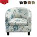 LiveGo Printed Club Chair Slipcover 2 Piece Barrel Chair Covers Stretch Tub Chair Slipcover Armchair Sofa Cover Couch Furniture Protector for Living Room