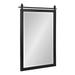 Kate and Laurel Chadbolt Modern Vertical Wall Mirror 20 x 30 Black Decorative Mirror Wall Decor with Rolling Inspired Metal Brackets and Clean Rectangular Shape
