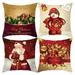 Yubnlvae Christmas Throw Pillow Covers Pillow Case Cushion Case Cover Cotton Home Pillow Christmas Xmas Sofa Lattice Throw Decor Pillow Case Home Textiles Christmas Throw Pillows