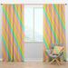 Designart Memphis Neon Retro Pattern Mid-Century Modern Blackout Curtain Panel