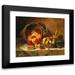 Arthur-Alfred Brunel de Neuville 23x20 Black Modern Framed Museum Art Print Titled - Still Life with Currants and Plums