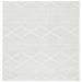 SAFAVIEH Tulum Lakisha Distressed Southwestern Area Rug 9 x 9 Square Ivory/Light Grey