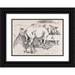 Robert Polhill Bevan 14x11 Black Ornate Wood Framed Double Matted Museum Art Print Titled: Horses in a Stable (1890)