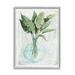 Stupell Industries Green Plant Leaves Glass Vase Rustic Illustration 24 x 30 Design by Cindy Jacobs